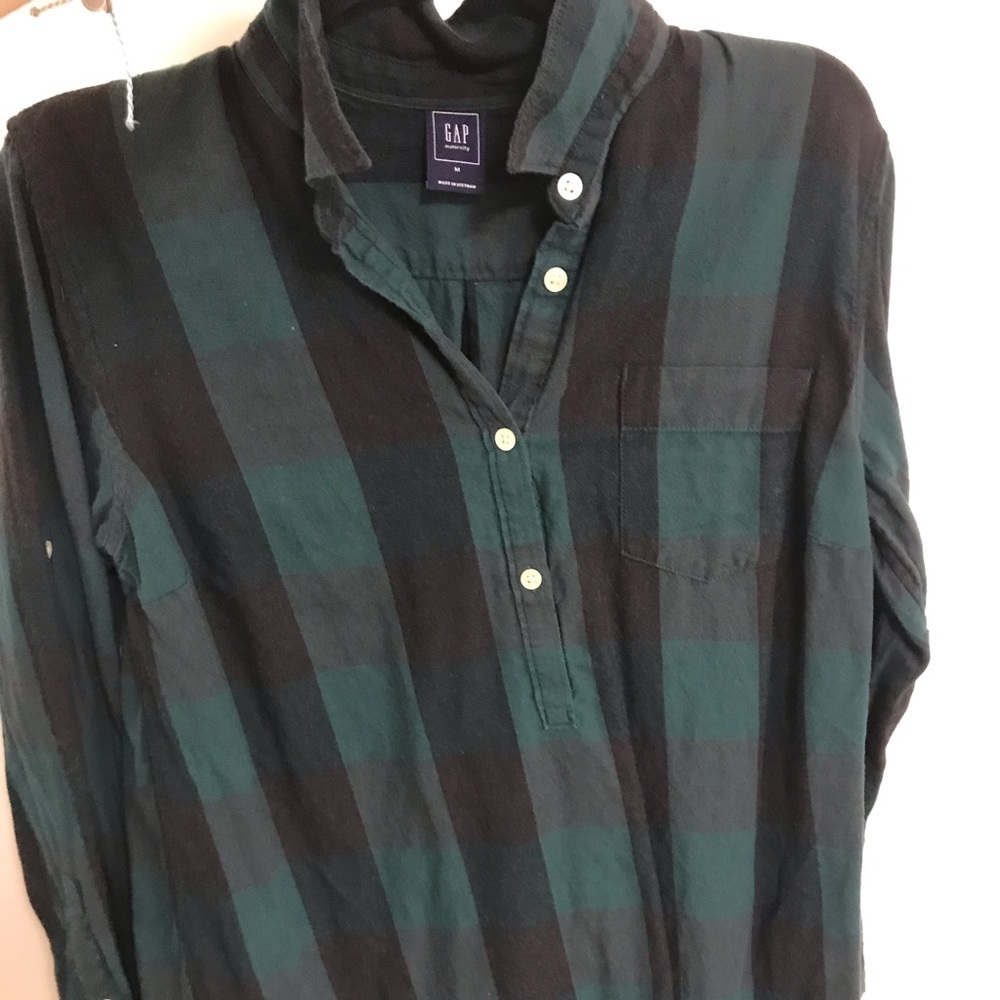 Plaid Half button up